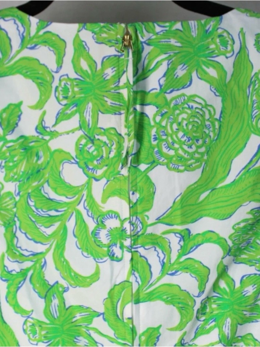 NWT Lilly Pulitzer White Shift Dress with Bright Green Floral Pattern Size 4 - Picture 2 of 9